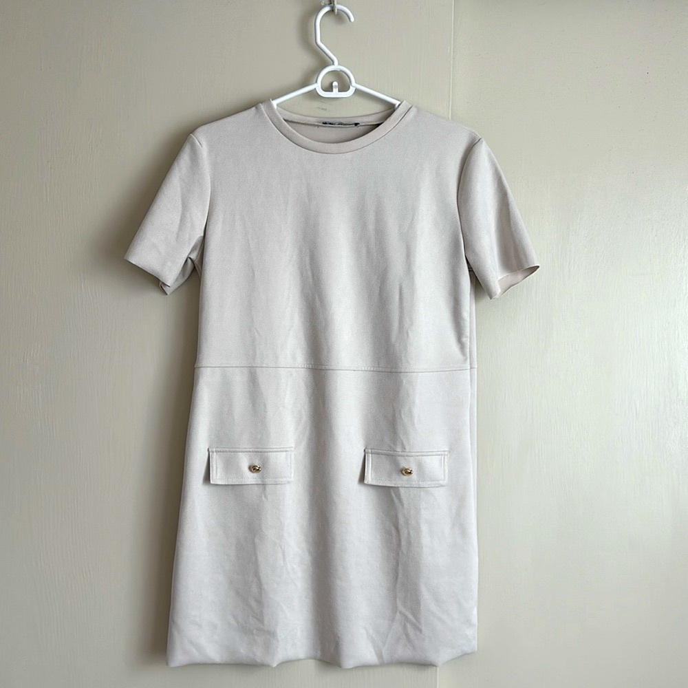 New Zara Cream Mini Dress